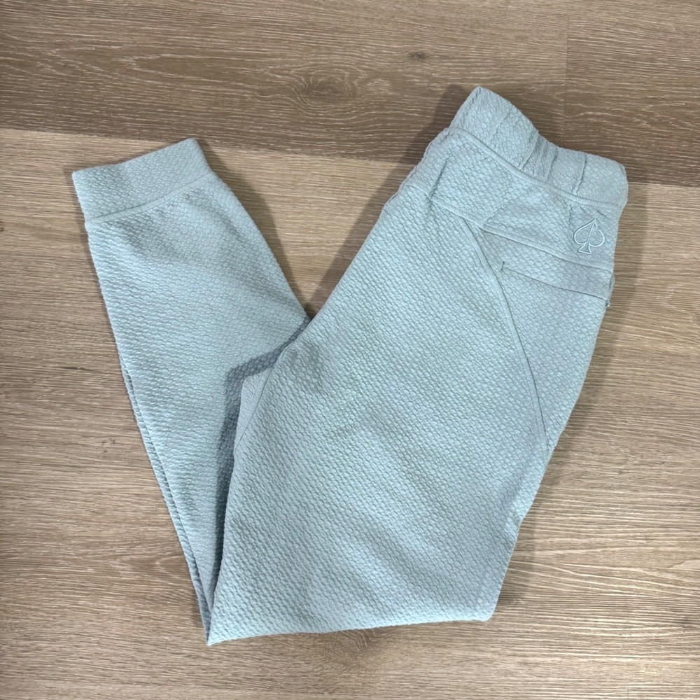 Pins & Aces Waffle Knit Jogger Pants Mens 34 Light Blue 4-Way Stretch Golf
